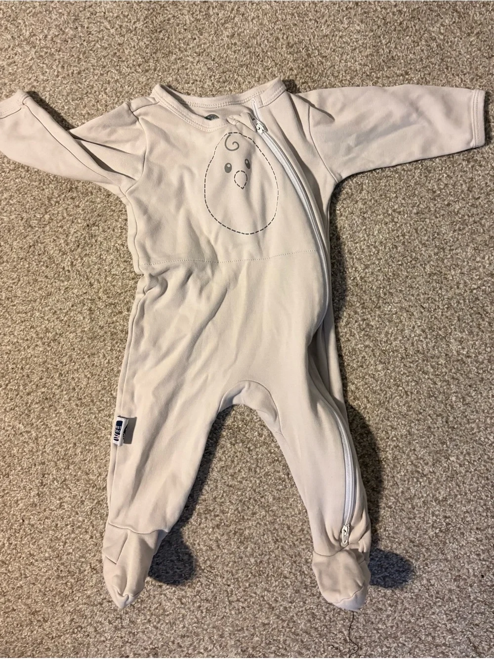 Nested Bean Cream Sleep Sack with Logo Tag